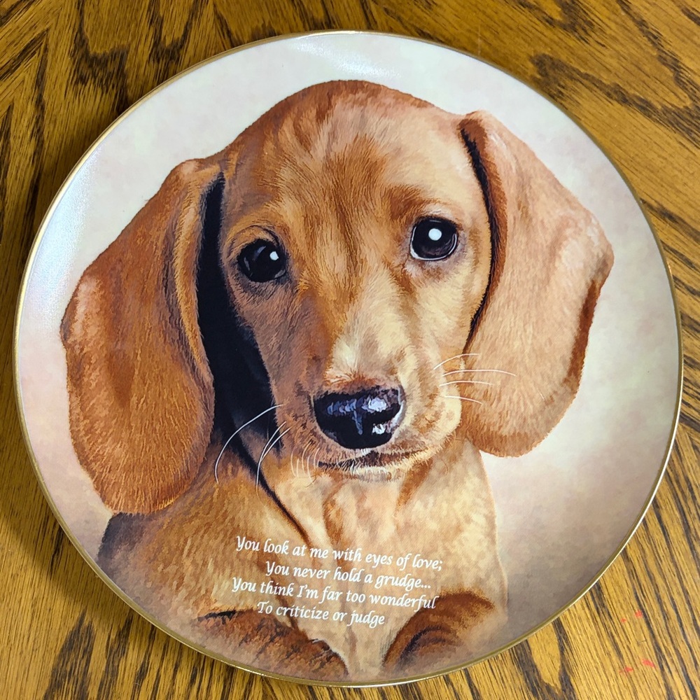 Danbury Mint Limited Edition Cherished Dachshunds Decorative Plate
